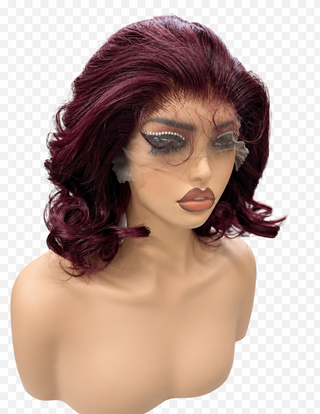 Burgundy chic - Lace Wig Synthétique Premium