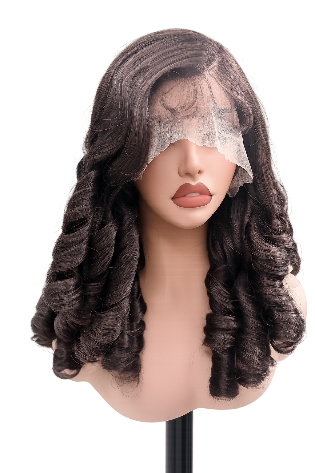 Bouncy Mocha - Lace Wig Synthétique Premium
