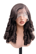 Bouncy Mocha - Lace Wig Synthétique Premium