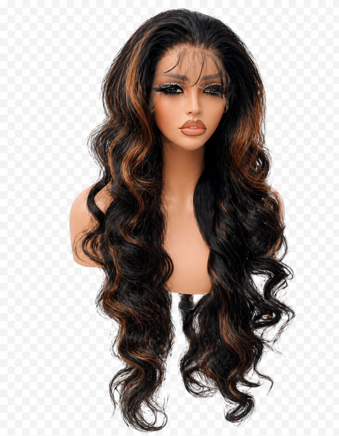 Mocha Glam - Lace Wig Synthétique Premium