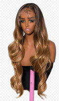 Caramel Balayage - Lace Wig Synthétique Premium