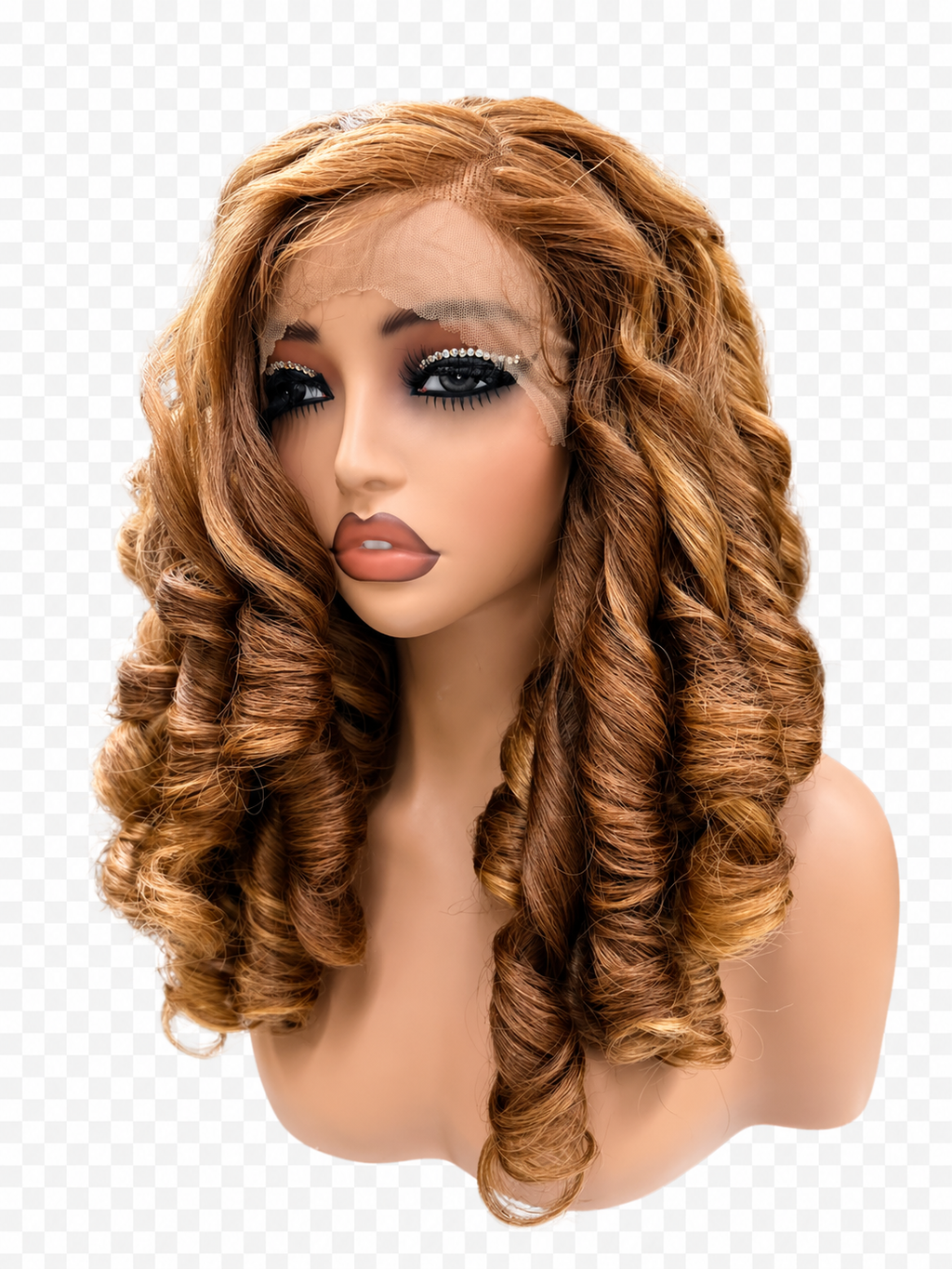 Bouncy Honey - Lace Wig Synthétique Wig