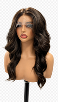 Chocolate Flow - Lace Wig Synthétique Premium