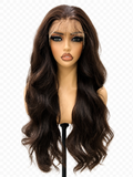 Deep Brown - Lace Synthétique Wig Premium
