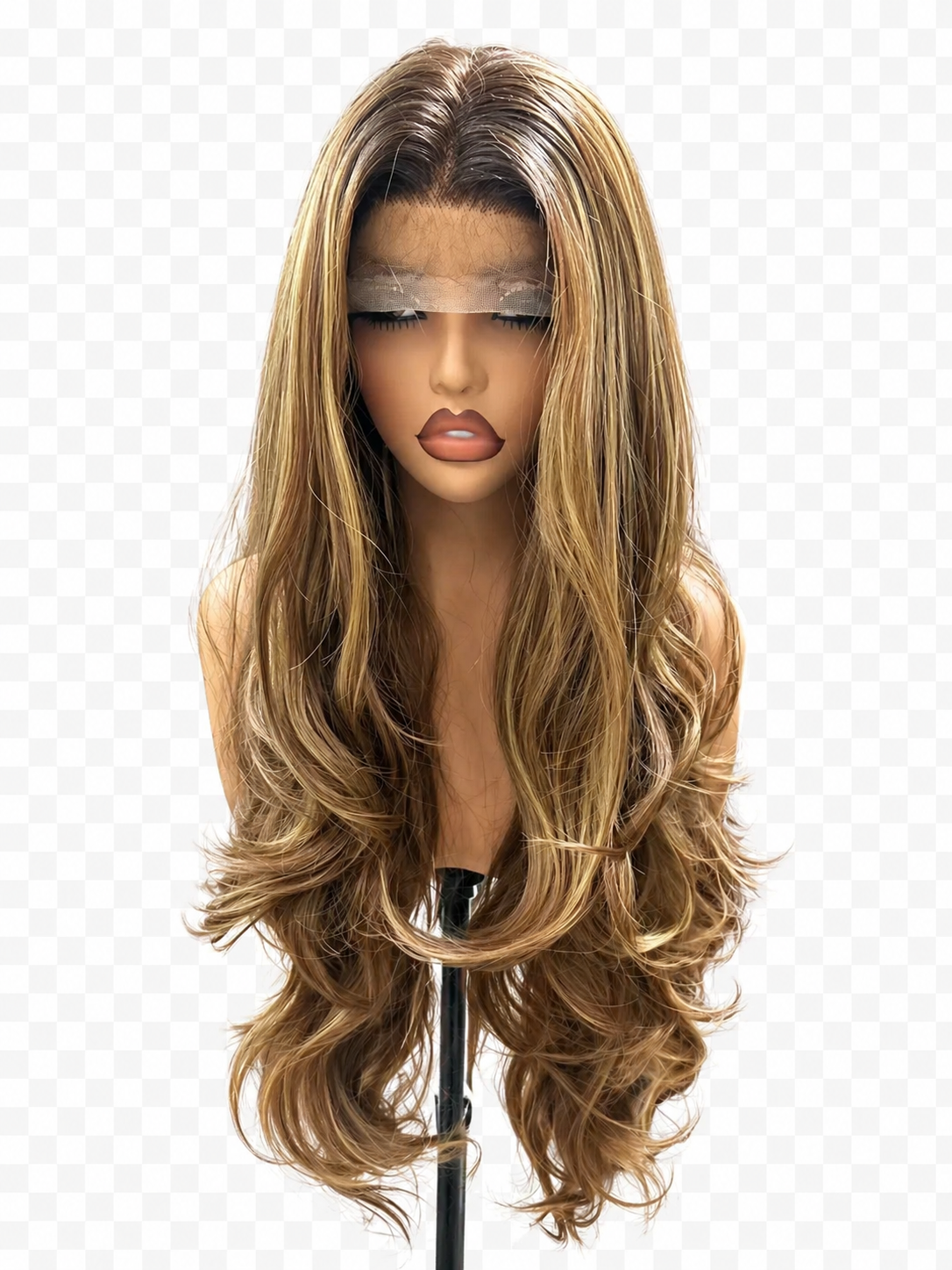 Golden Aura - Lace Wig Synthétique Premium