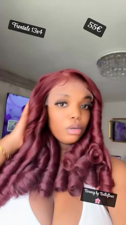 Bouncy Ruby  - Lace Wig Synthétique Premium
